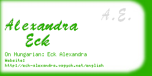 alexandra eck business card